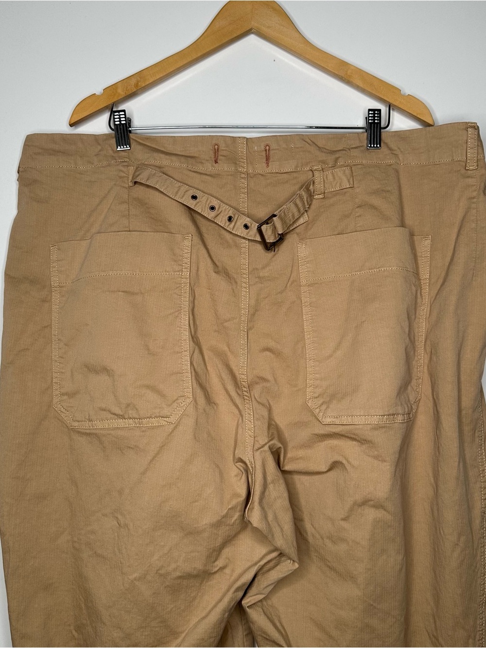 Pilcro Anthropologie The Arin Mid-Rise Button Front Barrel Pants Linen Blend 24W - Picture 8 of 12